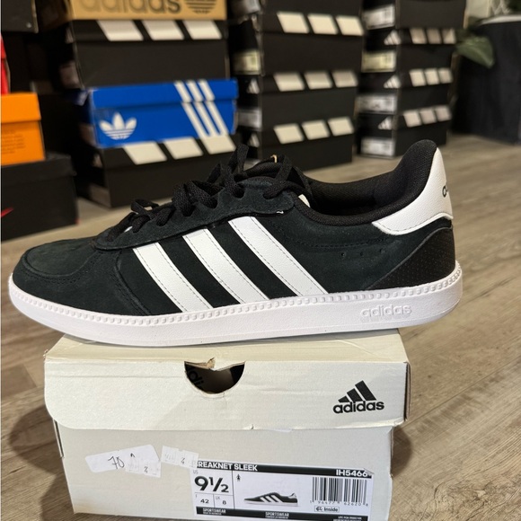 adidas Shoes - Adidas Women's Black and White Breaknet Sleek Sneakers